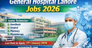 General Hospital Lahore Jobs 2026 | Govt Jobs in Lahore