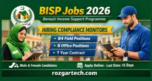 BISP Jobs 2026 | Latest Benazir Income Support Jobs