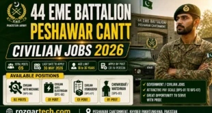 44 EME Battalion Peshawar Cantt Jobs 2026
