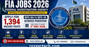 FIA jobs online apply 2026 last date | Apply at www.npftas.pk
