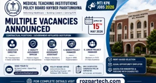 Medical Teaching Institute KPK Jobs 2026 Last Date
