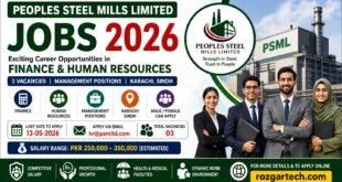 Pakistan Steel Mill Jobs 2026 For Management Staff