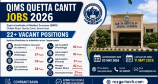 QIMS Quetta Cantt Jobs 2026 | Institute of medical sciences Jobs
