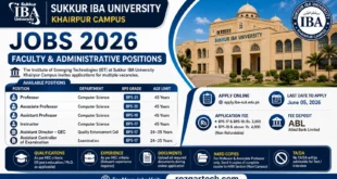 Sukkur IBA University Jobs 2026 | IBA Khairpur Campus Jobs